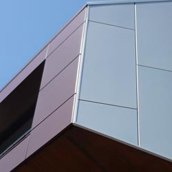 Plate aluminum panel installation by Kenyon.